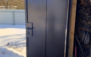 стальная дверь в дровник, модель ДТХ-10 - внутренняя сторона